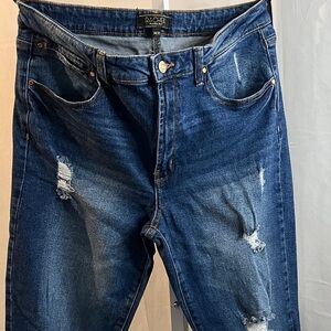RACHEL Rachel Roy Blue Distressed Ankle Jeans Women’s Size 14/32